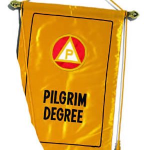 Pilgrim Degree Banner with Pole and Stand