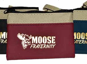 Coin zip key case with Moose Fraternity Logo
