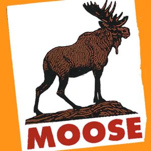 Standing Moose Decal - inside mount