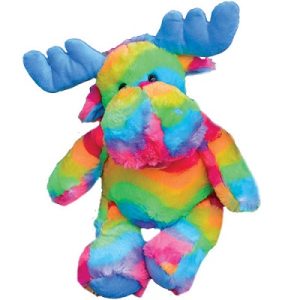 Rainbow Moose Plush