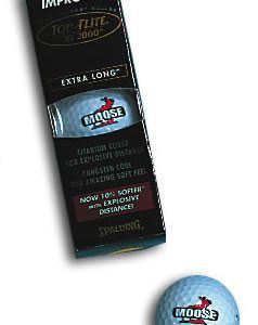 3-Pak Top Flite XL 2000 golf balls with Moose Logo
