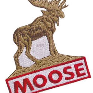 2 3/4 x 3 standing Moose embroidered emblem