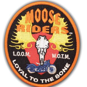 Moose Riders Embroidered Emblem