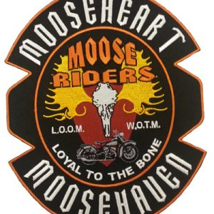 7" X 8" Moose Riders Motorcycle Emblem