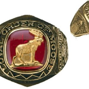 10K Gold Moose 9 O'clock Ceremony Ring
