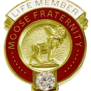 Moose Fraternity Life Member pin gold filled