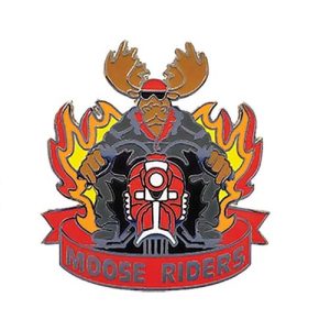 Moose Riders Lapel Pin