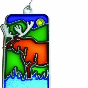 Stained Glass Moose Ornament