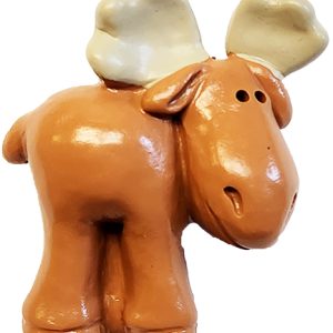 Cute Moose Clay Magnet