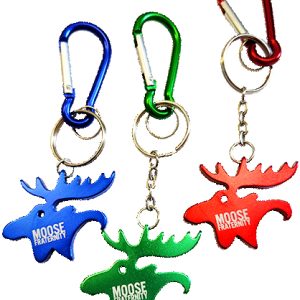 Moose Head Bottle Opener Keychain