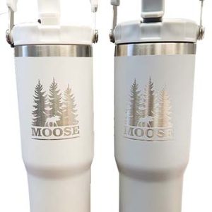 Moose Tumbler Flip Straw