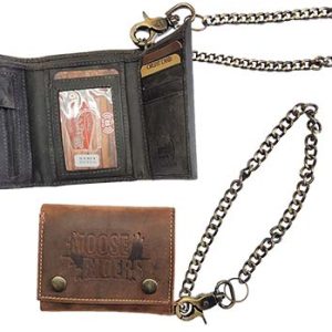 Moose Riders Leather Wallet with Chain