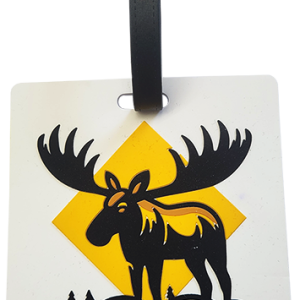 Moose Large PVC Luggage Tag