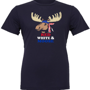 Red White Moose Navy T-Shirt