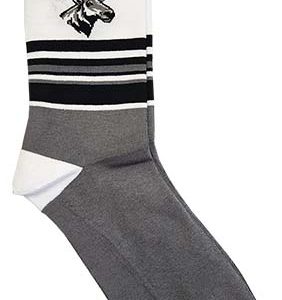 Gray White Moose Socks
