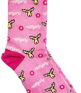 Pink Multi Moose Socks