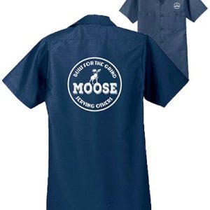 Moose Garage Navy Button Down Shirt