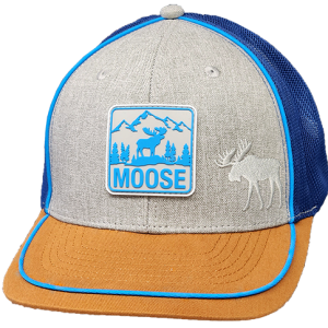 Navy Rust Gray Moose Cap