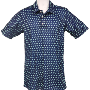Navy Sublimated Moose Polo Shirt