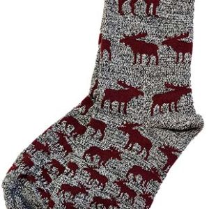 Merlot Descending Moose Socks