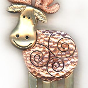 Bronze Moose Pin