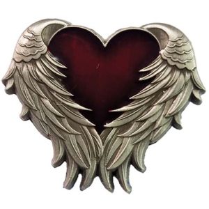 Heart with Angel Wings Pin