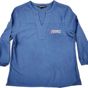 Women of the Moose Blue 3/4 Sleeve Blouse