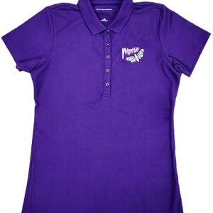Women of the Moose Purple Butterfly Polo