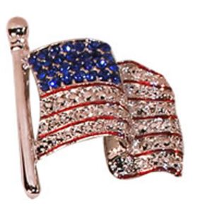 Crystal U.S. Flag Pin