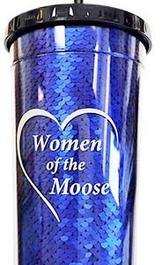 Women of the Moose Sequin Tumbler w/ Straw