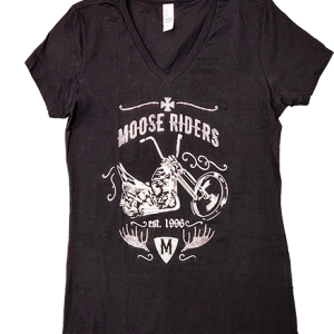 Moose Riders Rhinestone V-Neck Shirt