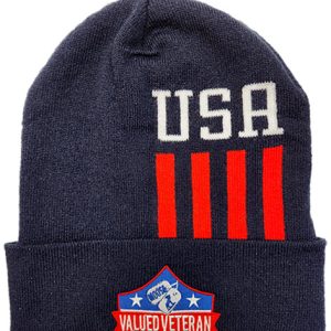 Valued Veterans Navy USA Knit Cap