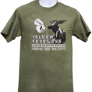 Valued Veterans Olive Green Moose T-Shirt